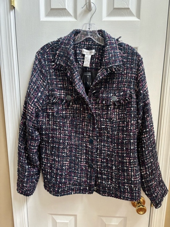 Draper'S & Damon'S Jackets & Blazers - Drapers & Damons Elegant Women's Tweed Jacket in Navy & Pink, Size Med, NWOT